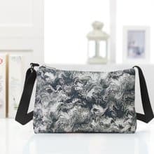 斜背  雙拉鍊  多夾層 / 防潑水 平織緹花 瀾夢墨 愜意隨行包