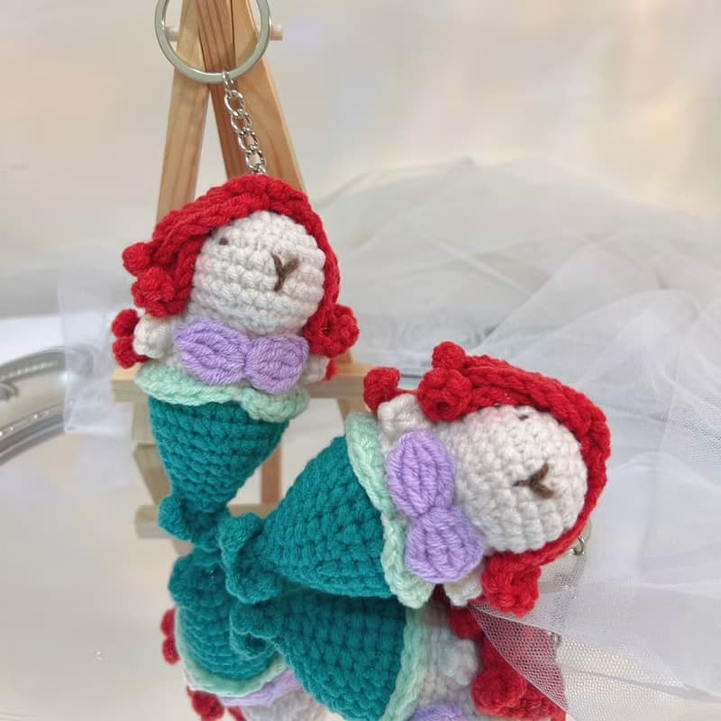 美人魚水豚 手作 吊飾 水豚 文創 可愛 生日禮物 禮物