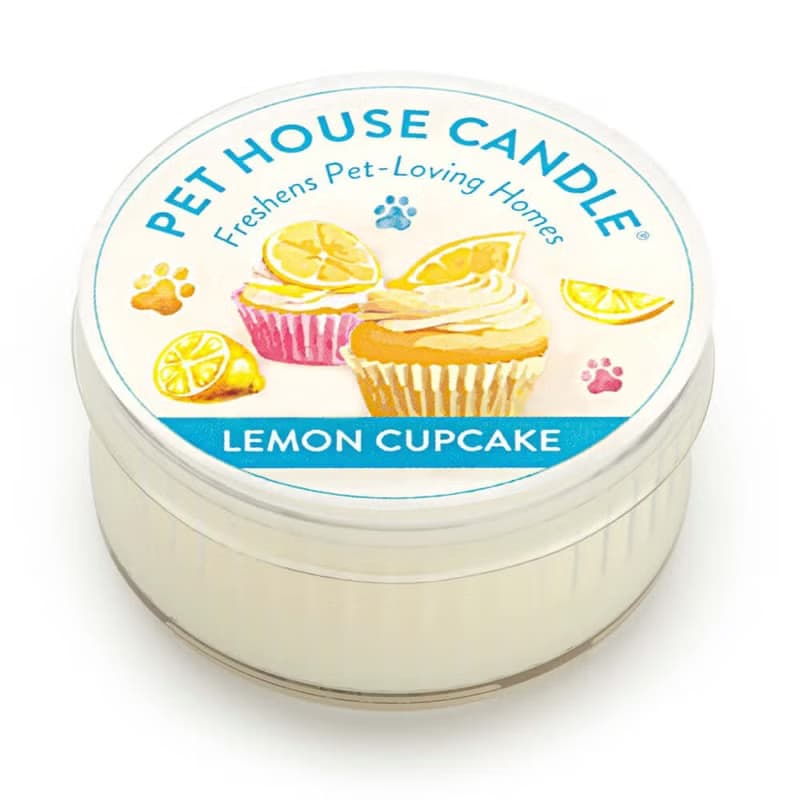 【美國PET HOUSE】室內除臭寵物香氛蠟燭-檸檬杯子蛋糕43g