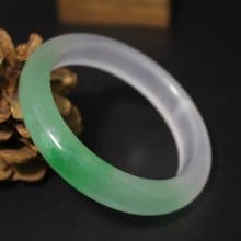 半城山水玉手鐲天然石鐲子禮盒裝氣質優雅