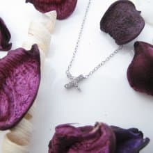 【美鑽銀飾】X迷你墜 | 閃亮鋯石 925純銀項鍊 | 大員囡仔