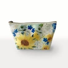 三角ポーチ　ひまわりの花束