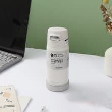 【孔雀Peacock】莫蘭迪 400ML保冷杯/保溫杯 一鍵彈開吸管式-白