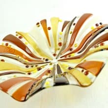 Dessert fused glass modern candy dish - Fused glass art
