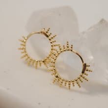 太陽夏日耳圈 925銀 14K金 抗過敏 可戴洗澡 不掉色 女生禮物