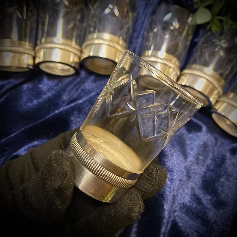 法國 Art Deco 時期 水晶玻璃杯 × 純銀 Minerva 底座