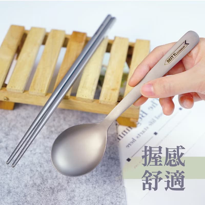 純鈦餐具禮盒-叉/筷/匙 鈦筷 筷子 湯匙 餐具組 登山餐具 鈦餐