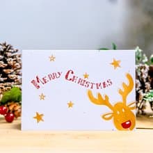 【聖誕節】種子紙聖誕卡片 (紅鼻子麋鹿 Red nose Moose)