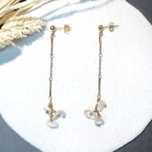 VIIART。垂花。巴洛克珍珠黃銅鍍金耳環