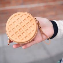 皮革格仔餅手挽袋 (小)