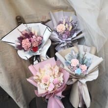 康乃馨大花束 乾燥花束 大型花束 母親節花束 禮物 生日 滿天星