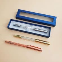 【幸運紫娃】好運水晶鑽筆禮盒 (含黑色筆芯2支) 聖誕交換禮物