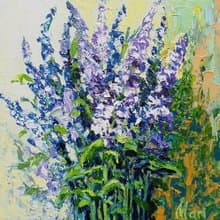Provence Painting Bluebonnet French Countryside Riviera Flowers Lavender Bouquet