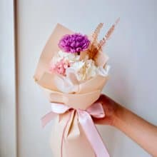 永生花康乃馨花束  生日 l 週年 l 母親節 l 慶祝 l 紫色系