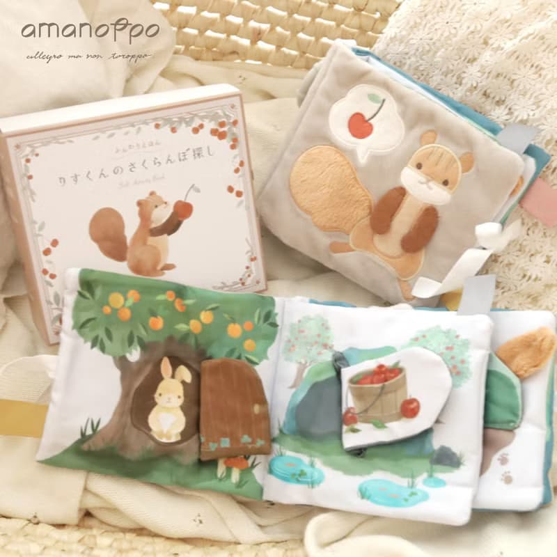 amanoppo 小松鼠尋找櫻桃記 安撫玩具