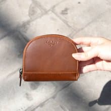 【24hr快速出貨】真皮半圓零錢包-075072 三色 牛皮 零錢袋