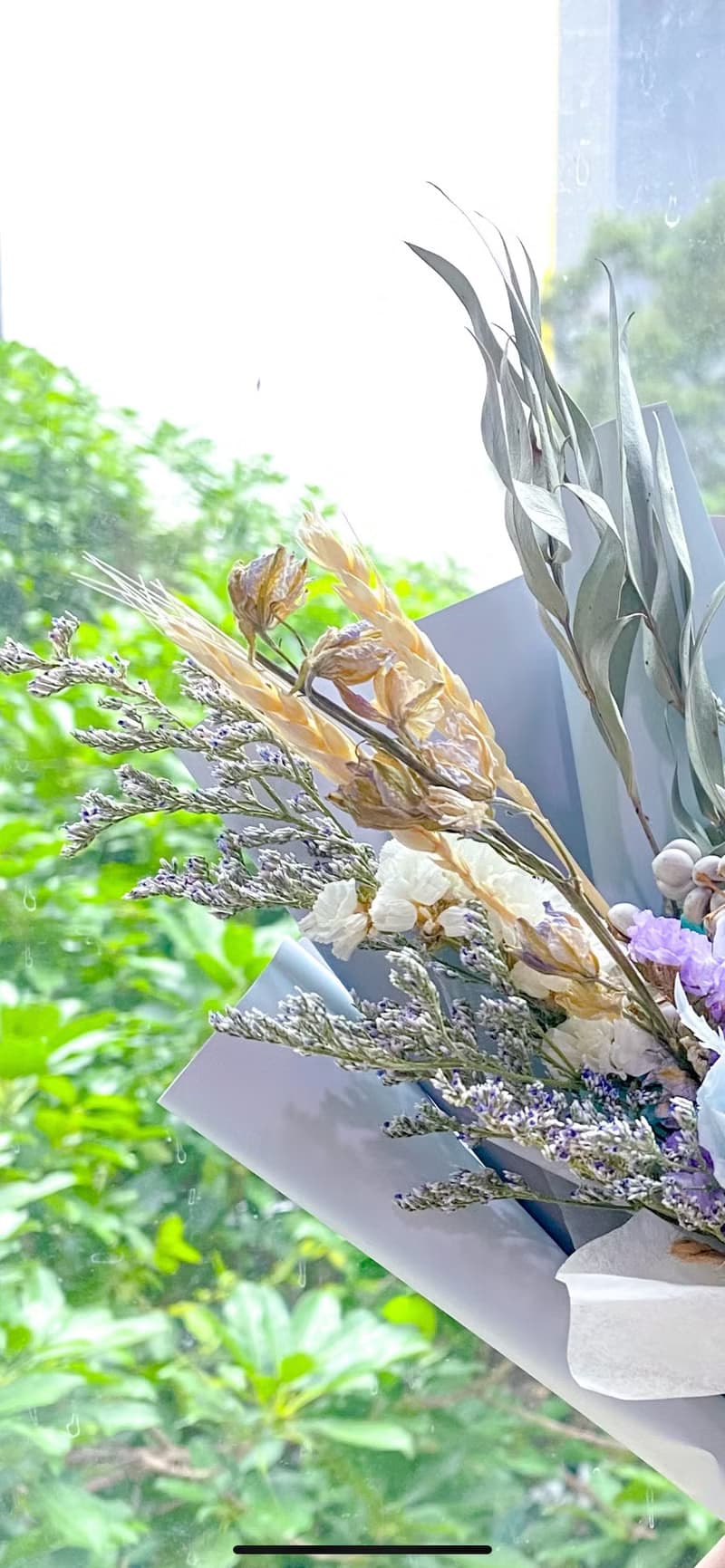 灰藍玫瑰花束 (s size)