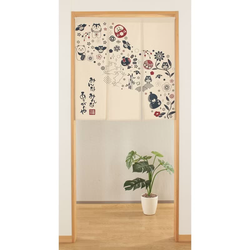 【現貨】【預訂】印度製 吉祥緣起物門簾90cm