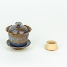 小蓋碗-藍瀑