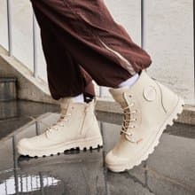 PALLADIUM COATED ZIP 金級皮革橘標拉鍊防水靴74069