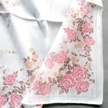 YvesSaintLaurent Vintage Handkerchief Pink Roses 23 x 22.5 inches