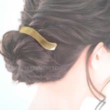 真鍮さざ波のヘアバレッタ