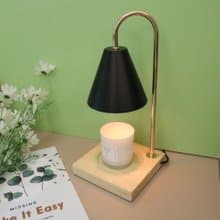 STARRY 香氛融蠟燈 - 北歐風橡木底座(黑色) 定時款/調光款