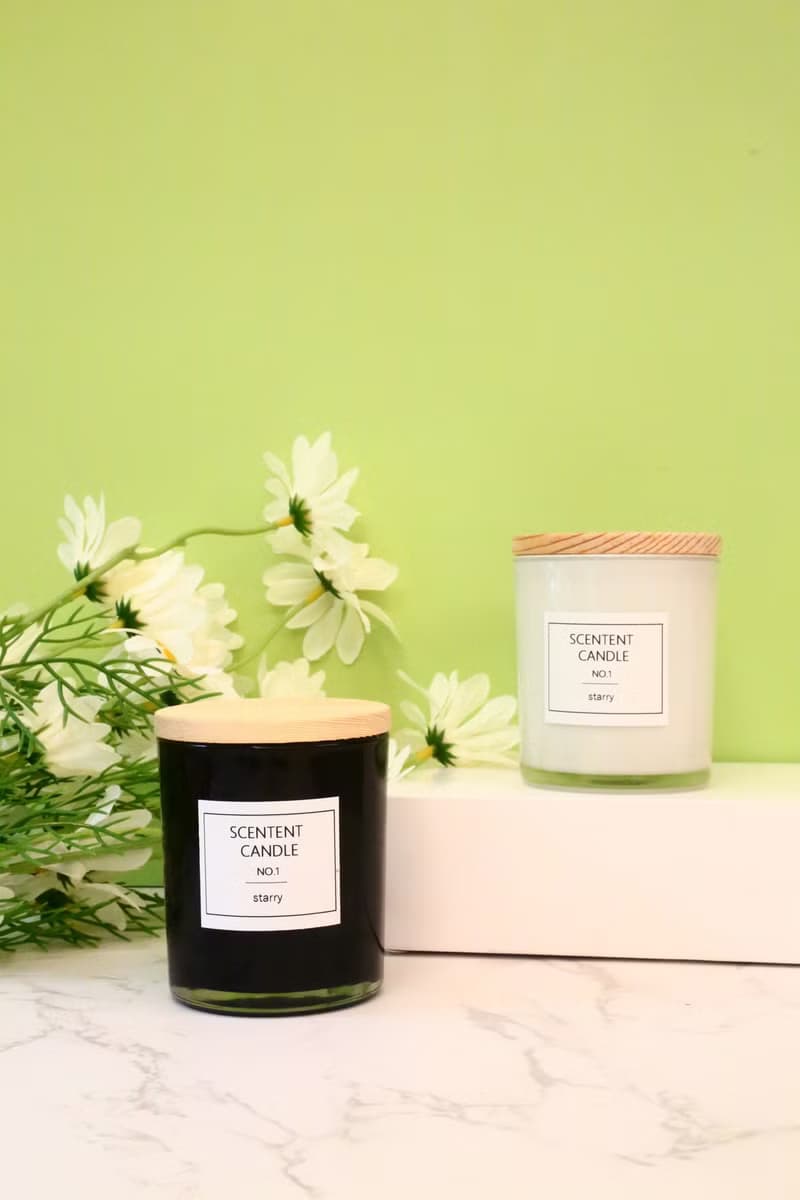 STARRY 香氛融蠟燈 - 北歐風橡木底座(黑色) 定時款/調光款