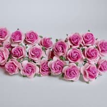 Paper flowers, DIY supplies, gift, 50 pieces size 2.0 cm., pink-magenta color.