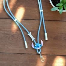 可以充電的掛繩【迪士尼】史迪奇 65W Type-C 急速充電手機掛繩