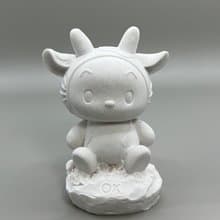 交換禮物 送精油 2023最Q萌寵 十二生肖牛 擴香石家飾 吸濕防潮