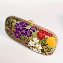 燙金黑花藝眼鏡盒/筆盒/首飾盒