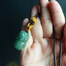 天然緬甸玉 翡翠 果綠 招財 貔貅 護主 玉墜 項鍊 禮物 長輩禮