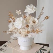 奢華白金玫瑰盆花 情人節禮物 開幕盆花 居家擺設 送禮