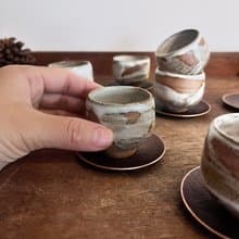 流白 茶杯 酒杯 六入 | 陶器皿