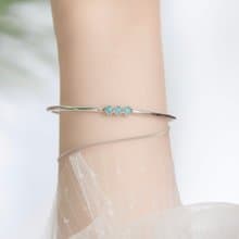 天河石925純銀蛋糕排鑽風格手環