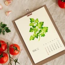 Herbal Tea 2025桌曆 草本手繪插畫年曆 新年禮物s3