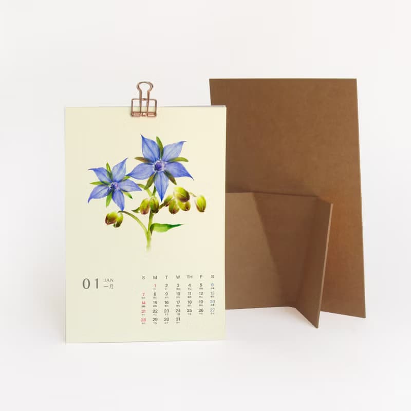 Herbal Tea 2025桌曆 草本手繪插畫年曆 新年禮物s3