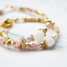 華麗圓舞曲 - 黃銅珍珠母乳飾品手鍊 (親子款)