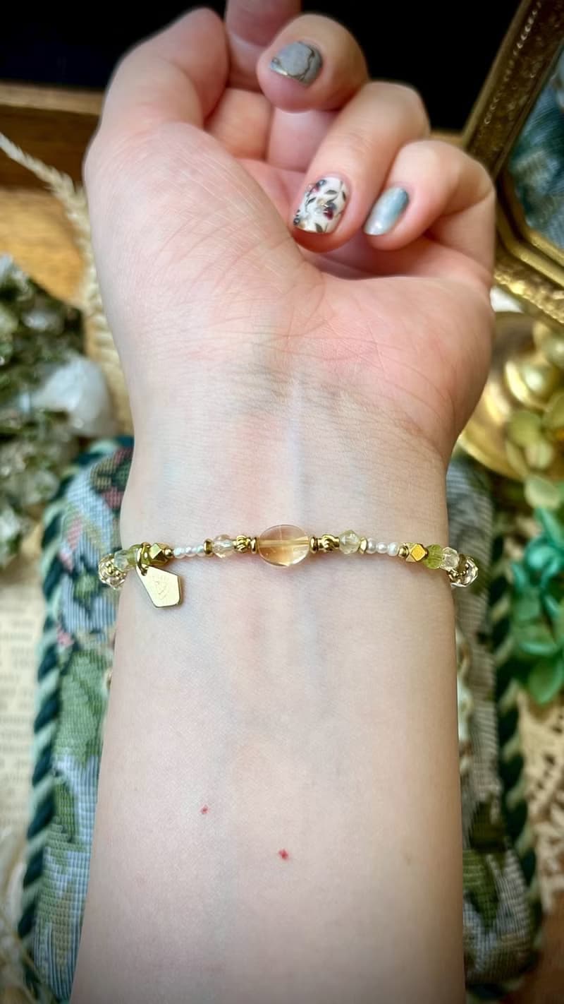 -啟程之歌-天然水晶手鏈/黃銅手鍊