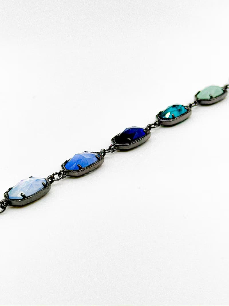 輕奢首飾系列——黑月女神黑卡蒂的祝福・哥德風彩寶手鍊