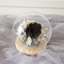 永生花玻璃盅-神秘黑