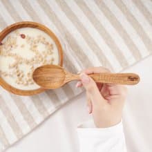 無上漆天然柚木湯匙10入組-共2款│環保餐具/減塑/ 露營野餐