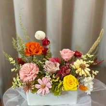 【永生花禮】春野系永生桌花-開幕桌花/開幕花禮/升遷花禮/祝賀花
