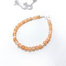 Ops Sunstone silver bracelet - 金太陽石/金草莓晶/純銀/手鍊