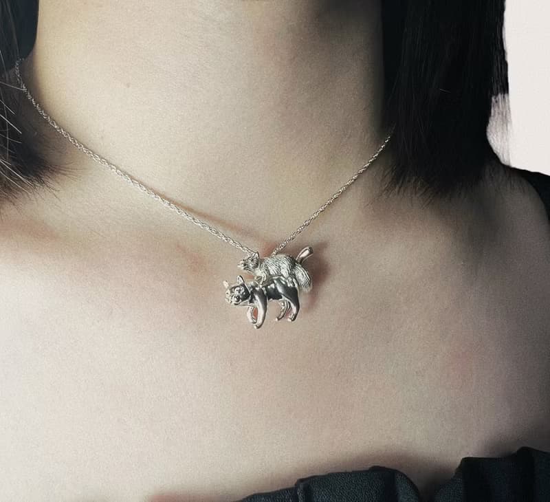載我一程系列-貓咪&松鼠-純銀動物造型項鍊 Animal necklaces