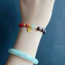 護 小葉紫檀 硃砂 和闐玉 和田玉 設計款 手鍊 禮物 天然石 水晶