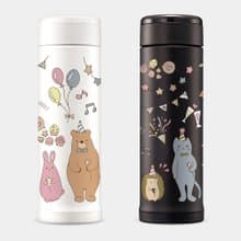 動物 熊熊 刺蝟 貓 象印 不鏽鋼 保溫瓶 PU008