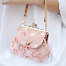 西陣織|粉織玉兔口袋口金包|和風設計