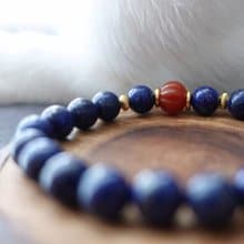 靜 青韻 天然青晶石  豐收富足南紅 沉靜的美 手鍊手環 手串配飾